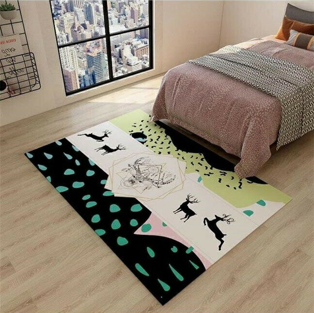 ラグカーペット リビングマット ラグマット 滑り止め付 ホットカーペット対応 床暖房対応