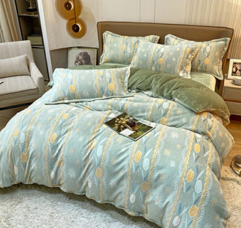 ワイドダブル ベッド用品4点セット ボックスシーツ(3.0)