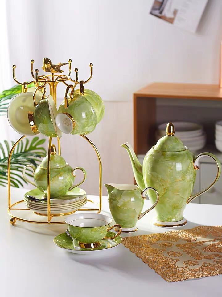 樂天商城 - 高級ティー・コーヒーカップセット カップ＆ソーサー6客セット 陶磁器ティーセット