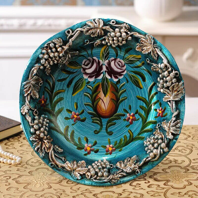 高級果物皿　盛り皿 お菓子皿、フルーツプレート、花柄豪華〜果物カゴ お菓子鉢