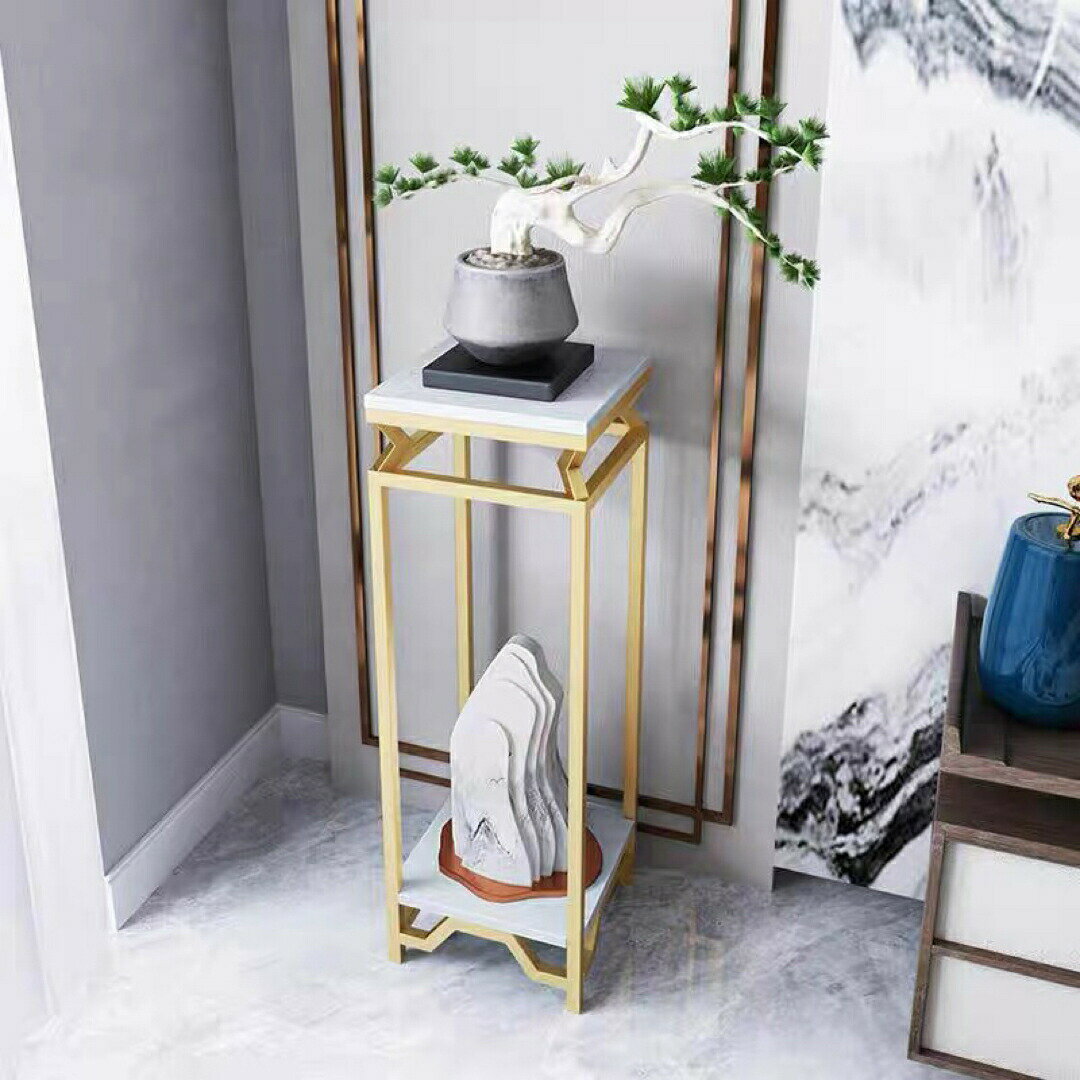 高級サイドテーブル ．大理石コンソールテーブル ．玄関テーブル 花台 電話台