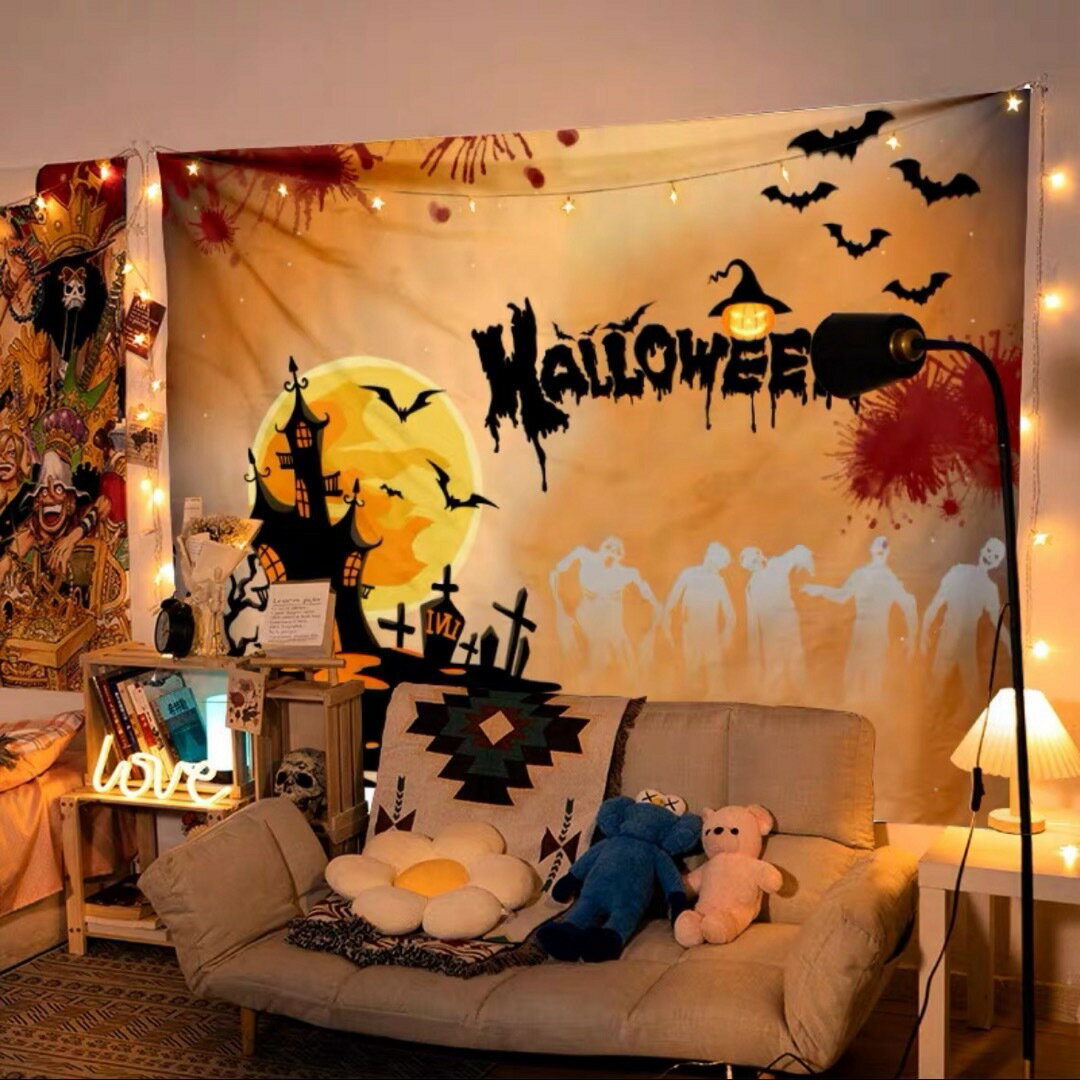 ハロウィン タペストリー 壁掛け ポスター フォト 背景布 Halloween