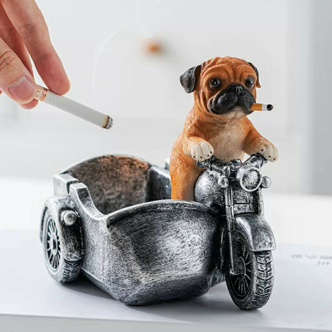 パグ 置物 小物入れドッグ 犬 収納ボックス 卓上収納 雑貨収納 かご 灰皿