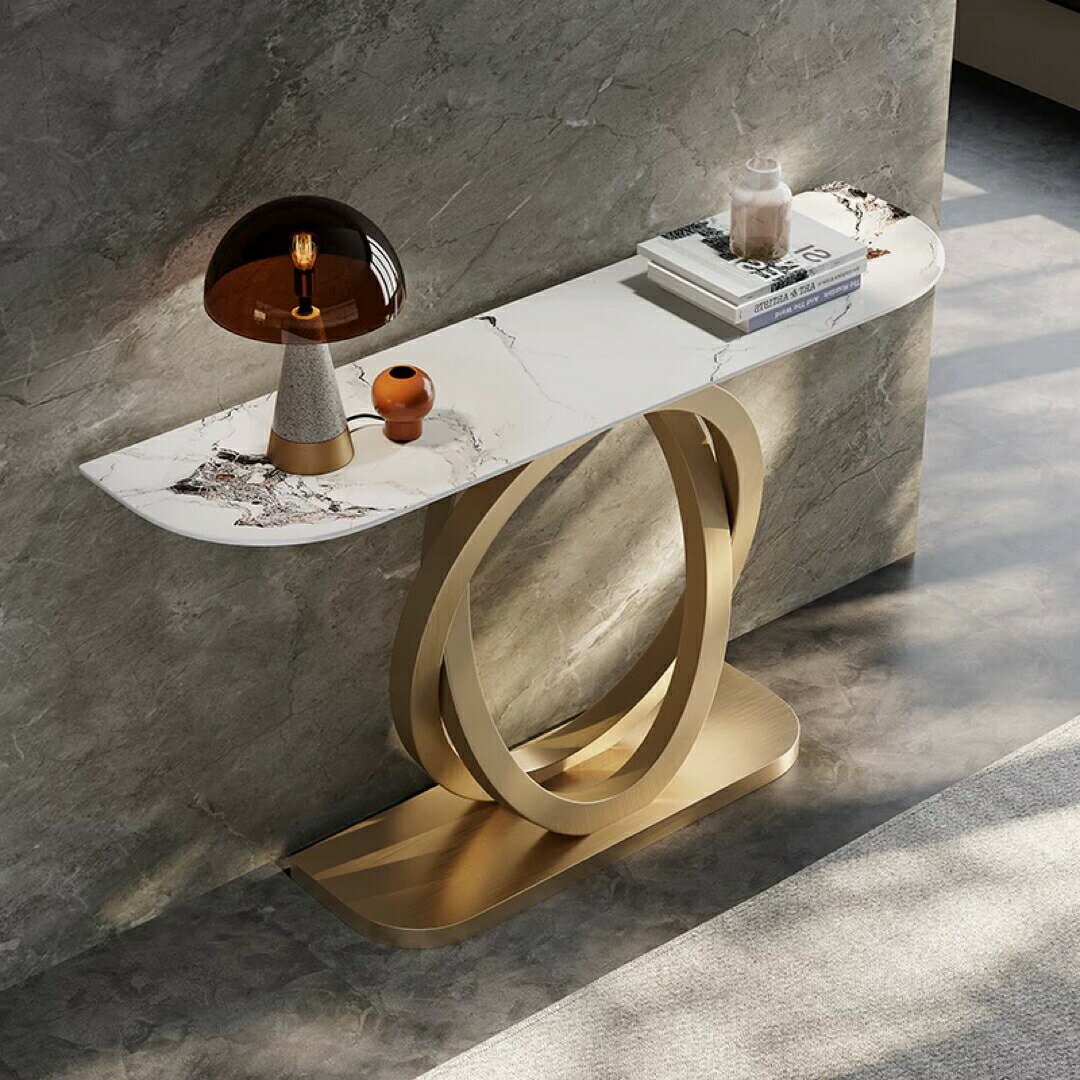 高級人造大理石サイドテーブル ．コンソールテーブル 玄関テーブル 花台 電話台