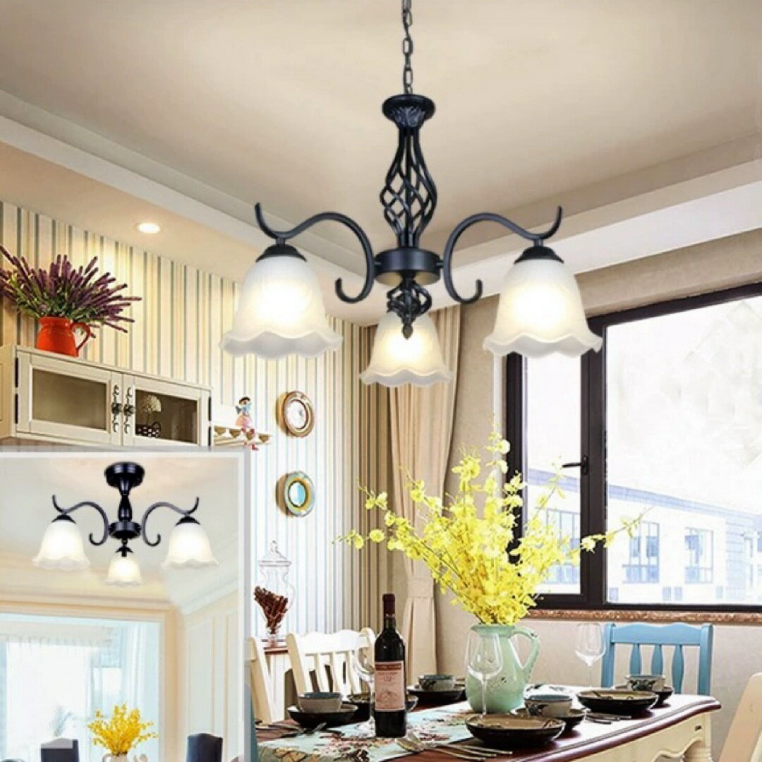 ペンダントライト 洋風照明　シャンデリア　北欧デザイン 天井照明 電源直結タイプ