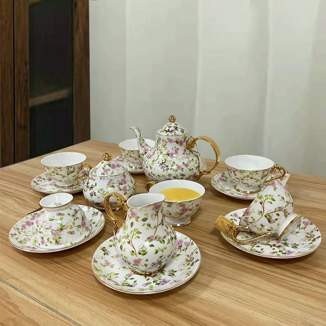 ティー・コーヒーカップセット カップ＆ソーサー6客セット 陶磁器ティーセット