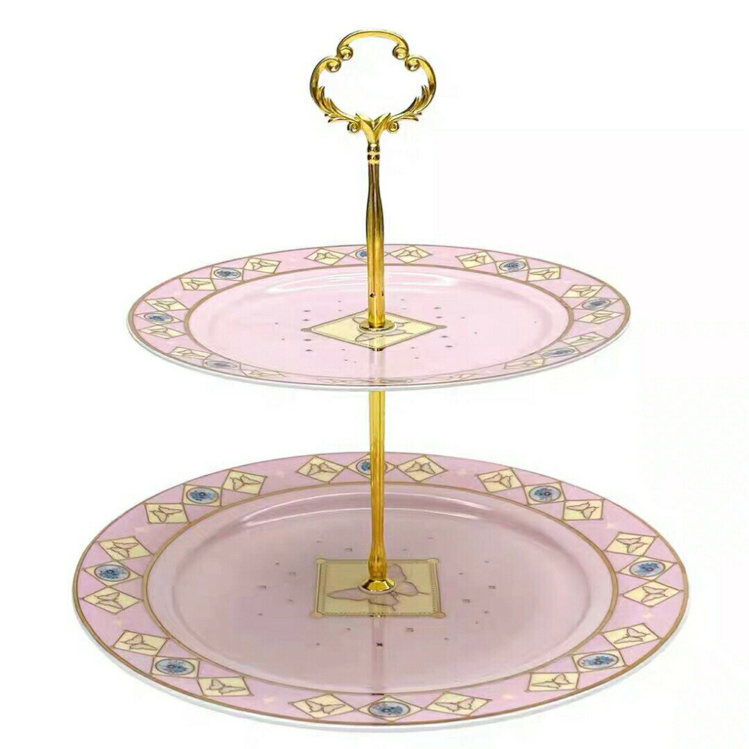 ケーキスタンド プレート 2段セット アフタヌーンティー フルーツ トレー 皿