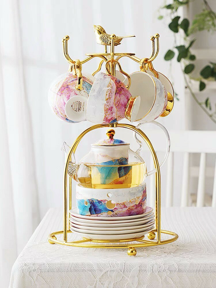 高級ティーカップ＆ソーサー 4客セット 陶器．食器 お皿