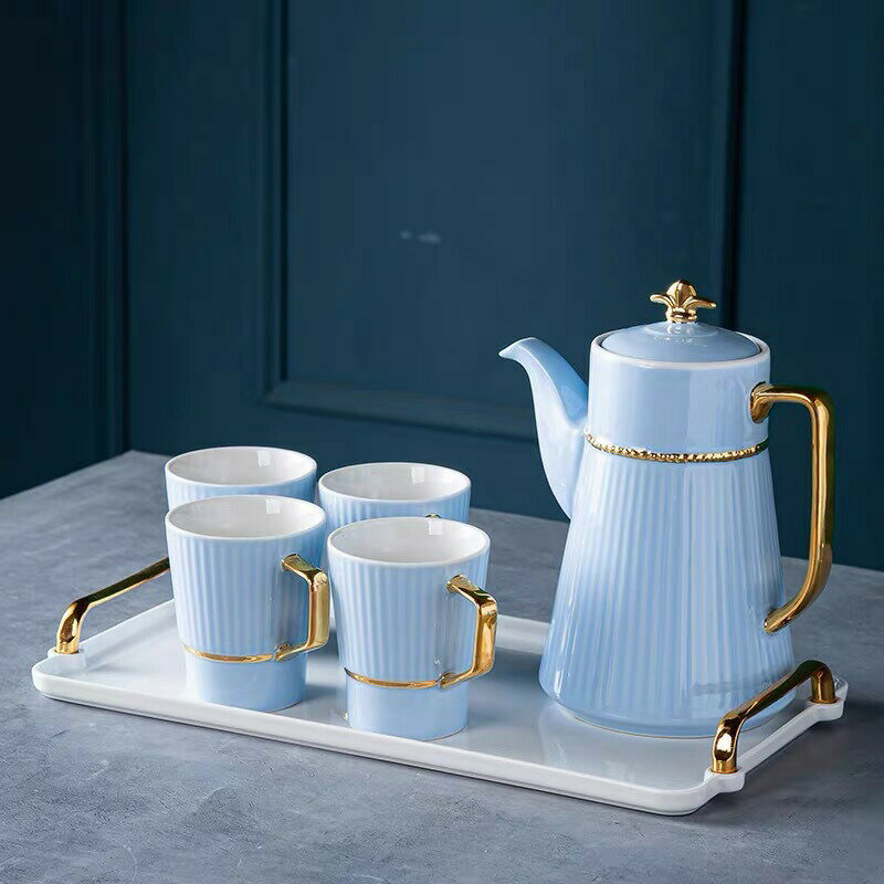 ティー・コーヒーカップセット カップ4客セット ．陶磁器ティーセット(3)