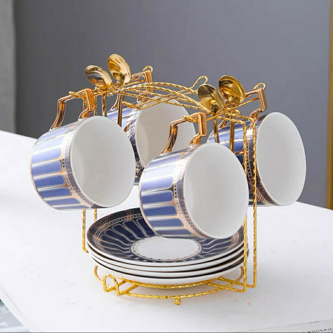 ティー・コーヒーカップセット カップ＆ソーサー4客セット ．陶磁器ティーセット