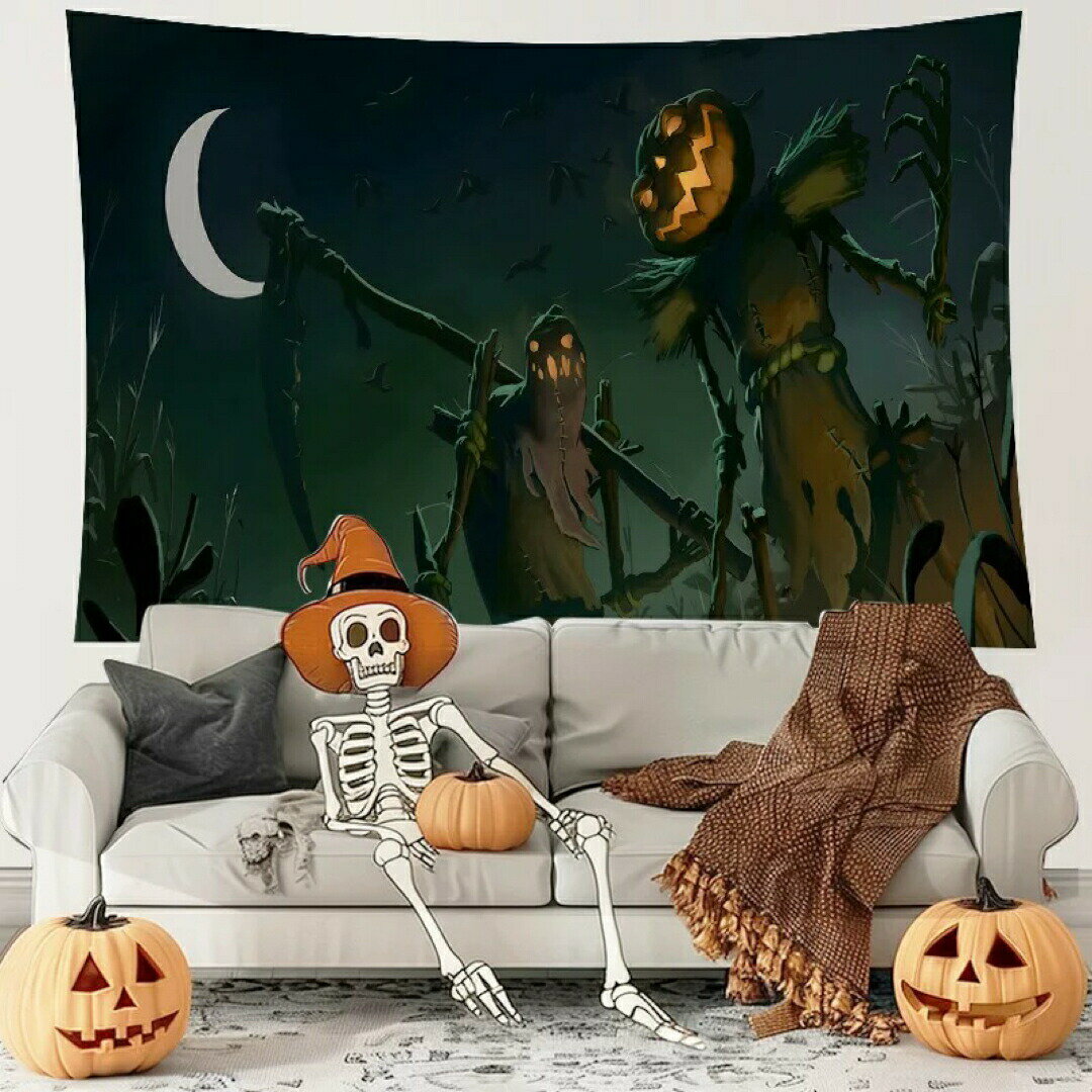 タペストリー ハロウィン カボチャ布ポスター 壁面装飾 壁掛け飾り 窓 背景布