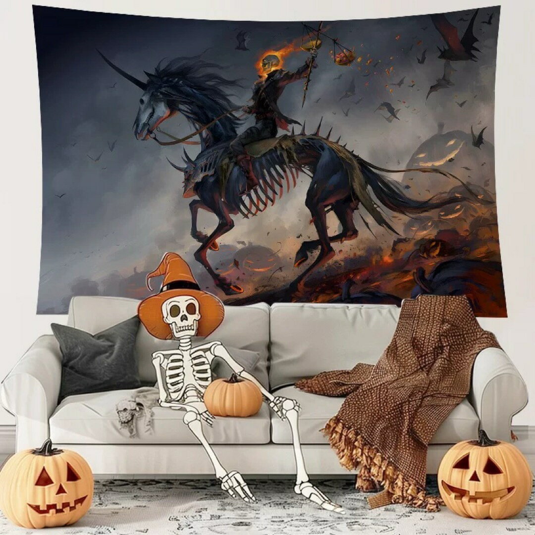 タペストリー ハロウィン カボチャ布ポスター 壁面装飾 壁掛け飾り 窓 背景布