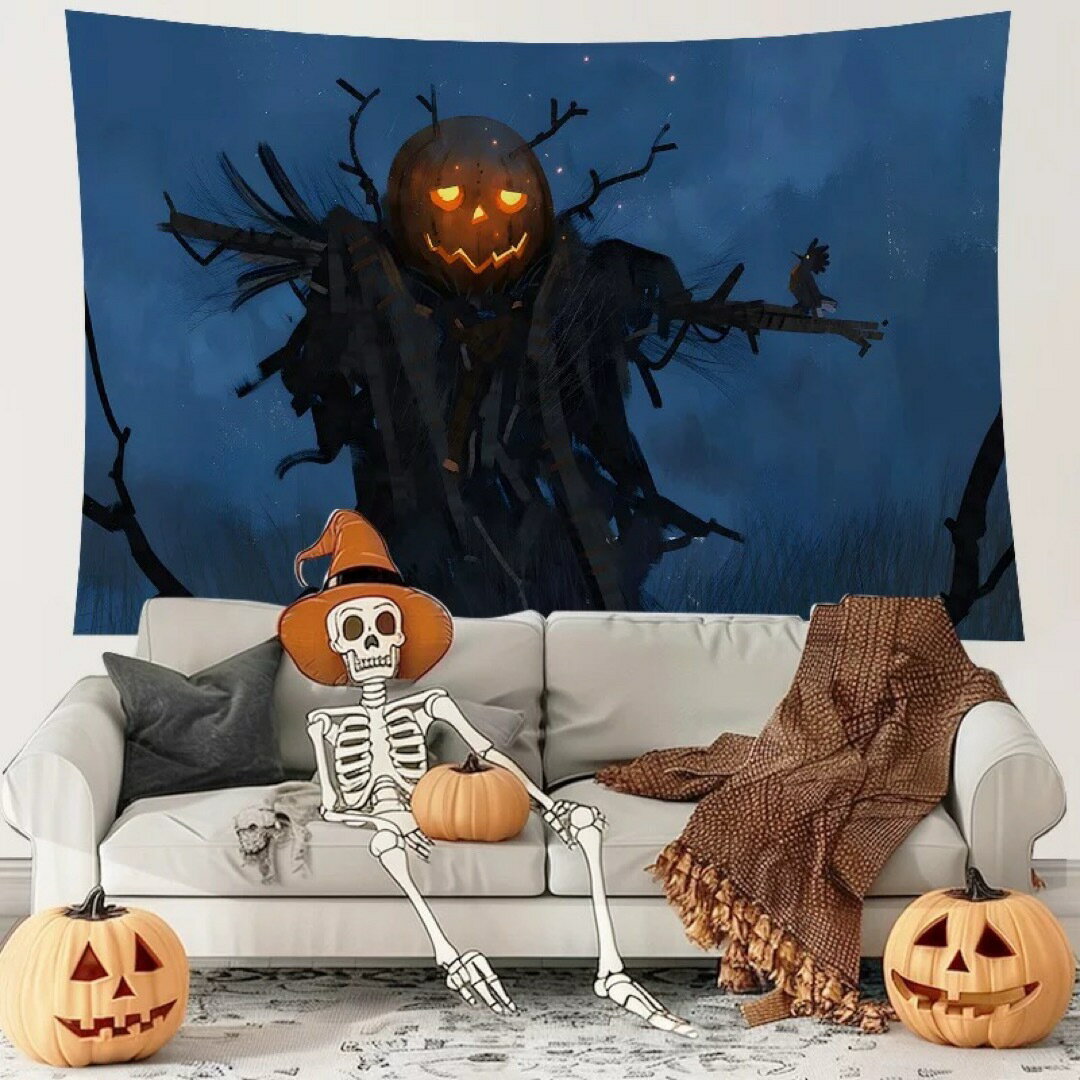 タペストリー ハロウィン カボチャ布ポスター 壁面装飾 壁掛け飾り 窓 背景布