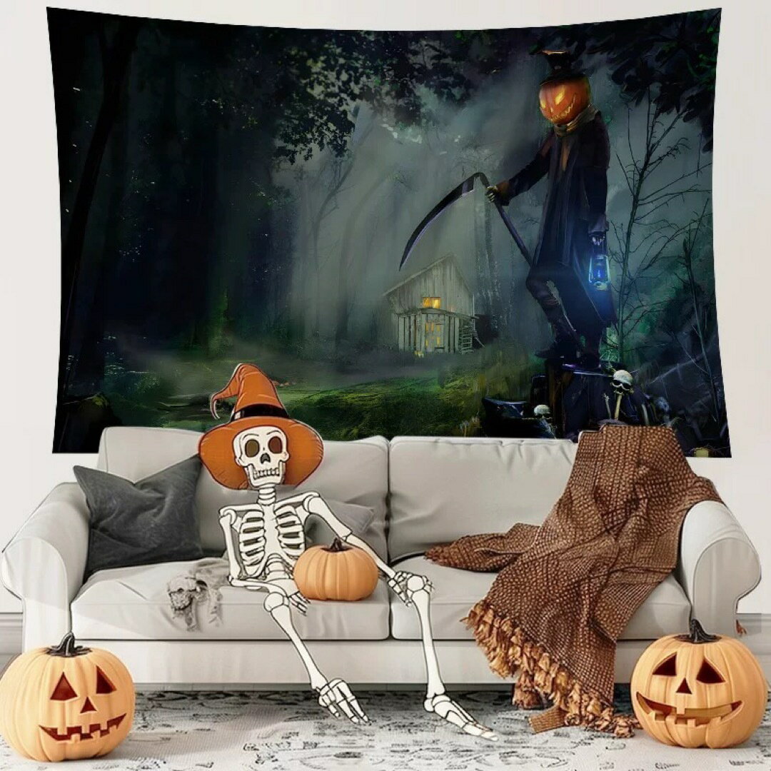 タペストリー ハロウィン カボチャ布ポスター 壁面装飾 壁掛け飾り 窓 背景布