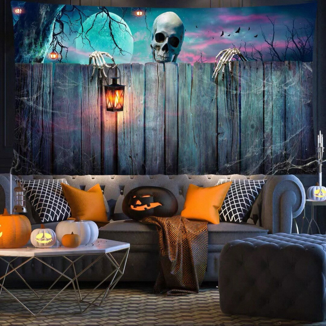 ハロウィン カボチャ布ポスター 壁面装飾 壁掛け飾り 窓 背景布