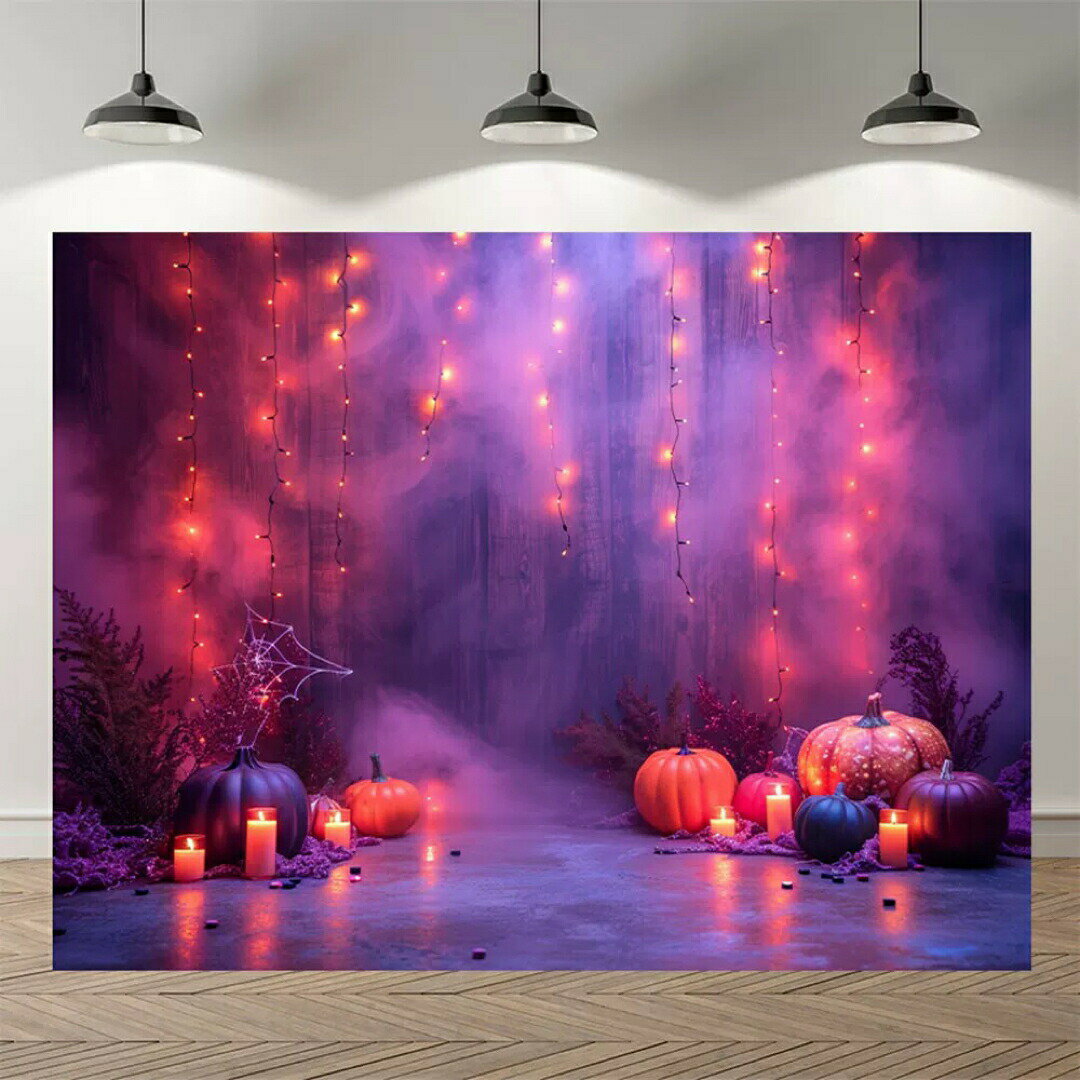 ハロウィン カボチャ布ポスター 壁面装飾 壁掛け飾り 窓 背景布