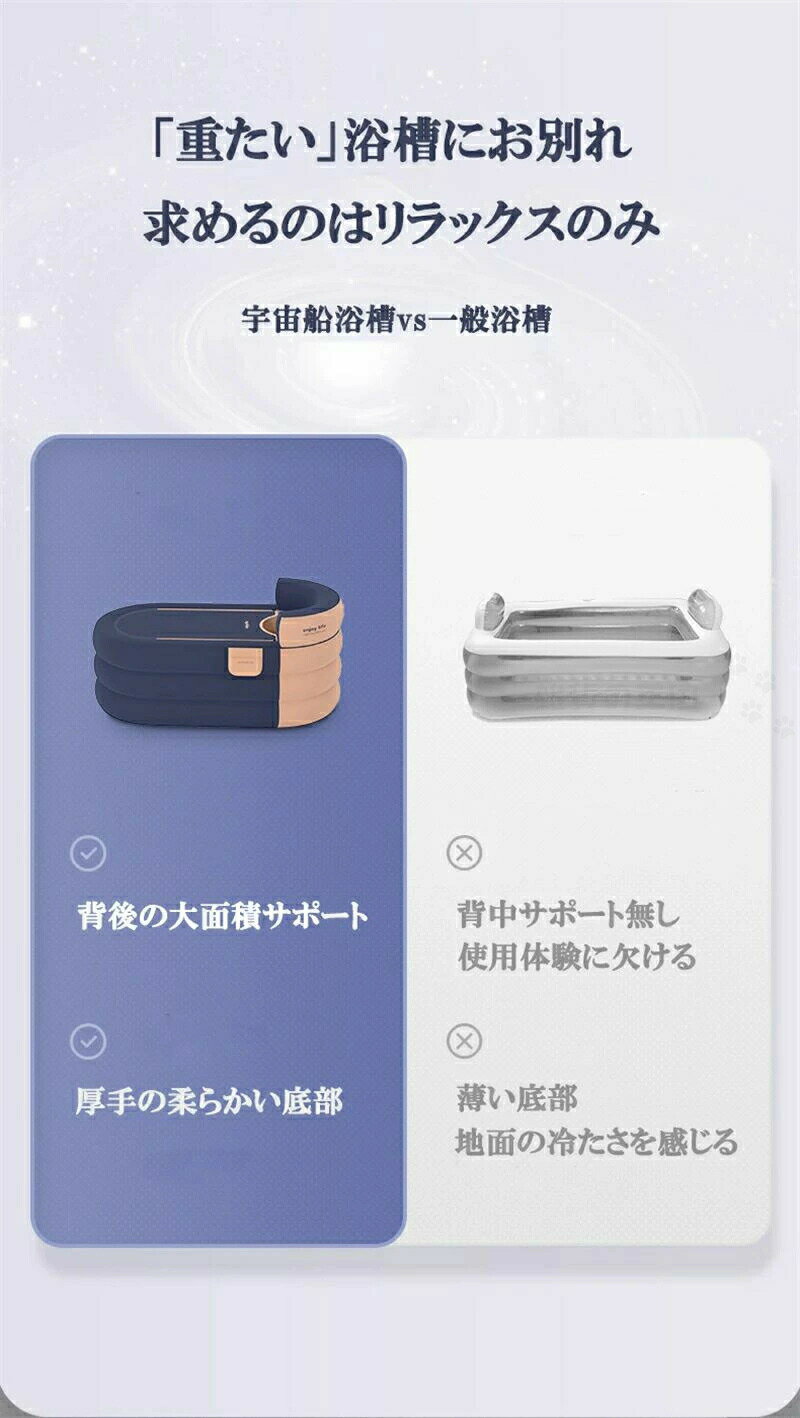 バスタブ 折りたたみ浴槽 ポータブル ビニールバスタブ浴槽 コンパクトプール 空気入れ浴槽バスタブ 持ち運び浴槽 お風呂 室内家庭用 自宅用 おうち 大人子供 介護 収納可能 持ち運び 空気入れ 露天風呂 サウナ スイミング 保温蓋つき 1.4m 1.6m 6層構造