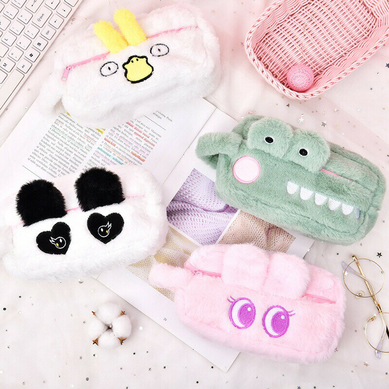 ペンケース レディース ペンポーチ 筆箱 筆入れ 小物入れ 可愛い もこもこ 学生 大人 文房具 人気 おしゃれ