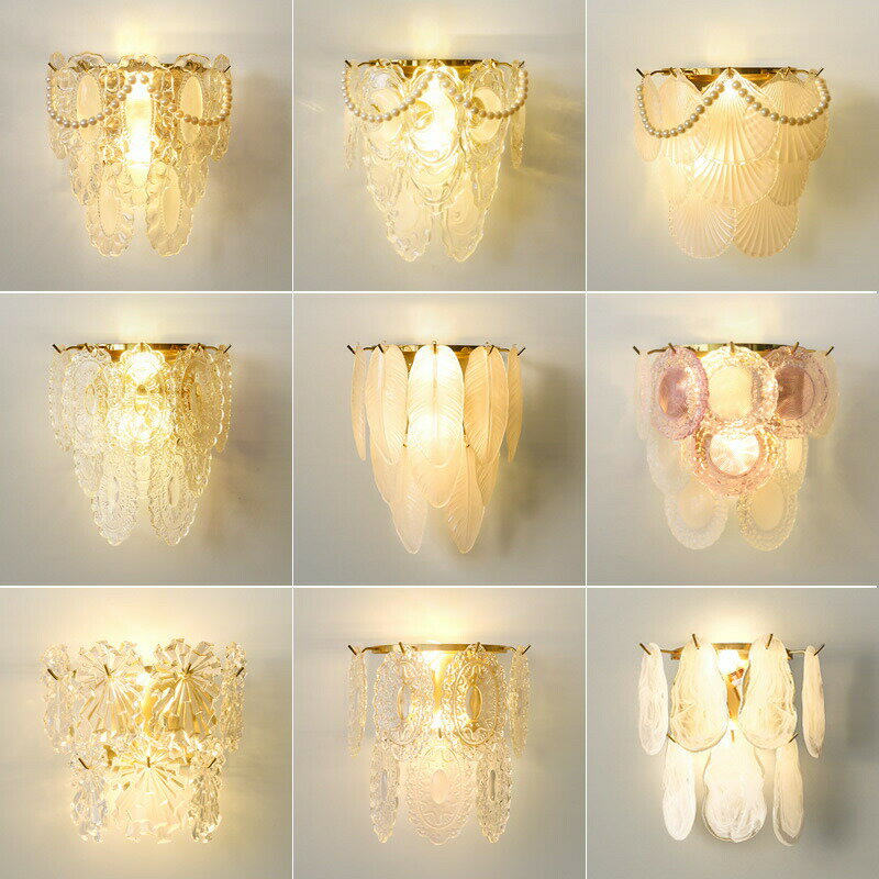 ブラケットライト 北欧 ガラス ウォールライト レトロ 壁掛け照明 ウォールランプ おしゃれ ライト ゴールド クリア モダン 照明 間接照明 工事必要