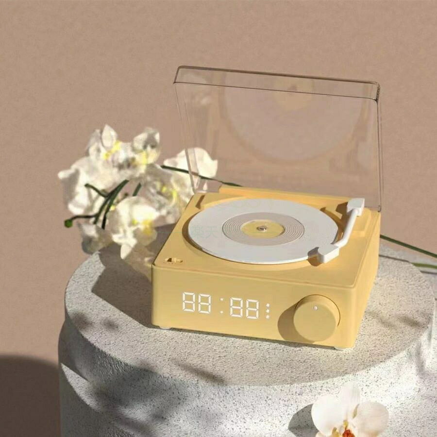 置き時計 多機能 LED 目覚まし時計 おしゃれ デジタル Bluetooth スピーカー USB充電 可愛い レトロ レコード型 コンパクト 北欧 置き シンプル モダン 時間 時刻 アラーム LED USB Sinessy 楽天市場店 新生活用品