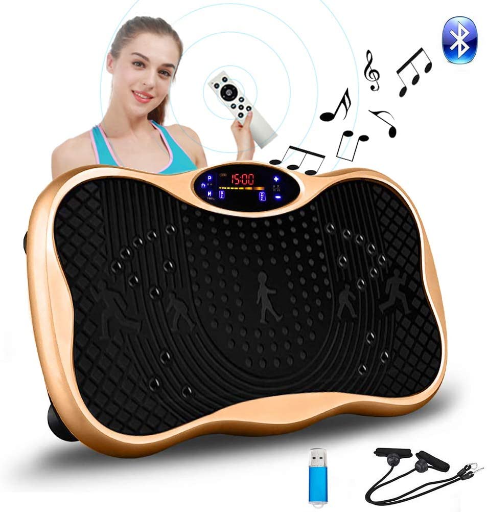 振動マシン フィットネス ぶるぶる マシン シェイカー ミニ パワーウェーブ Bluetooth音楽機能 99段階5..