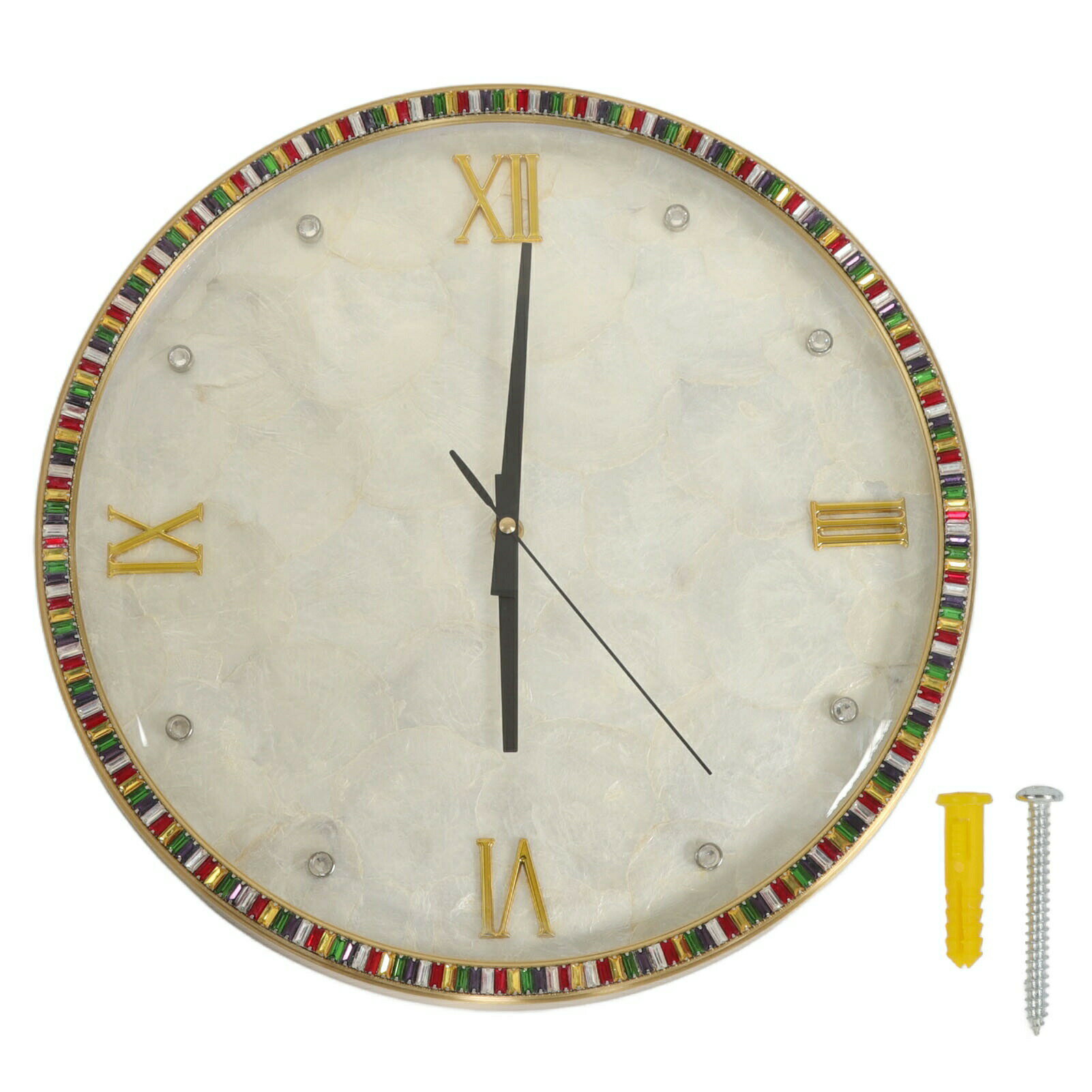 壁掛け時計 カラー真の高温ベーキングプロセス (カラーラインストーン特大(φ40)