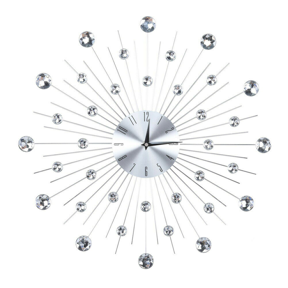 Watches - 壁掛け時計 ウォールクロック ロック キラキラ ダイヤモンド 金属 装飾 デザイナーズ 掛時計 時計 おしゃれ エレガント クラシック リビング 時計 インテリア 北欧 プレゼント 贈り物