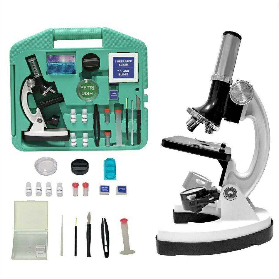 顕微鏡 100~1200倍の子供用顕微鏡 学生初心者向け生物顕微鏡 教育用おもちゃ顕微鏡 微生物研究細胞の子..