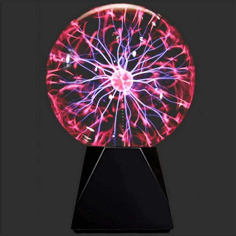 プラズマボール ガラス玉 おもちゃ ボール USB駆動の科学玩具放電ボール タッチと音を感知するプラズマボール 装飾 寝室 クリスマスギフト用のノベルティグッズ (8インチ)