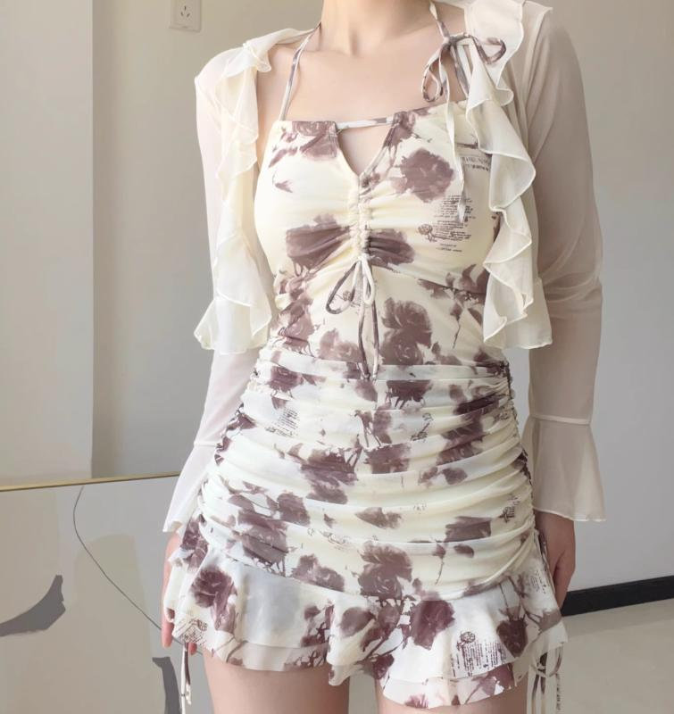 水着 レディース ファッション 夏 プール ビーチ カジュアル ノースリーブ クール セクシー スカート ワンピース