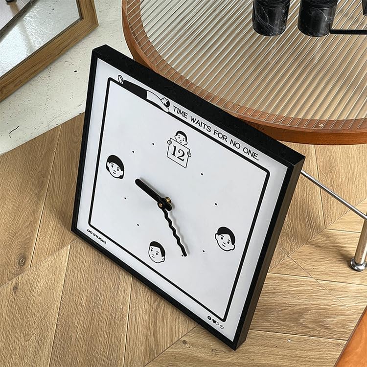 掛け時計 時計 壁掛け 高級 壁掛け時計 数字なし 可愛い インテリア おしゃれ 見やすい おしゃれ デザイン 静音 北欧 リビング インテリア かっこいい アナログ かけ時計 正方形 四角形 (30*30cm) 父の日