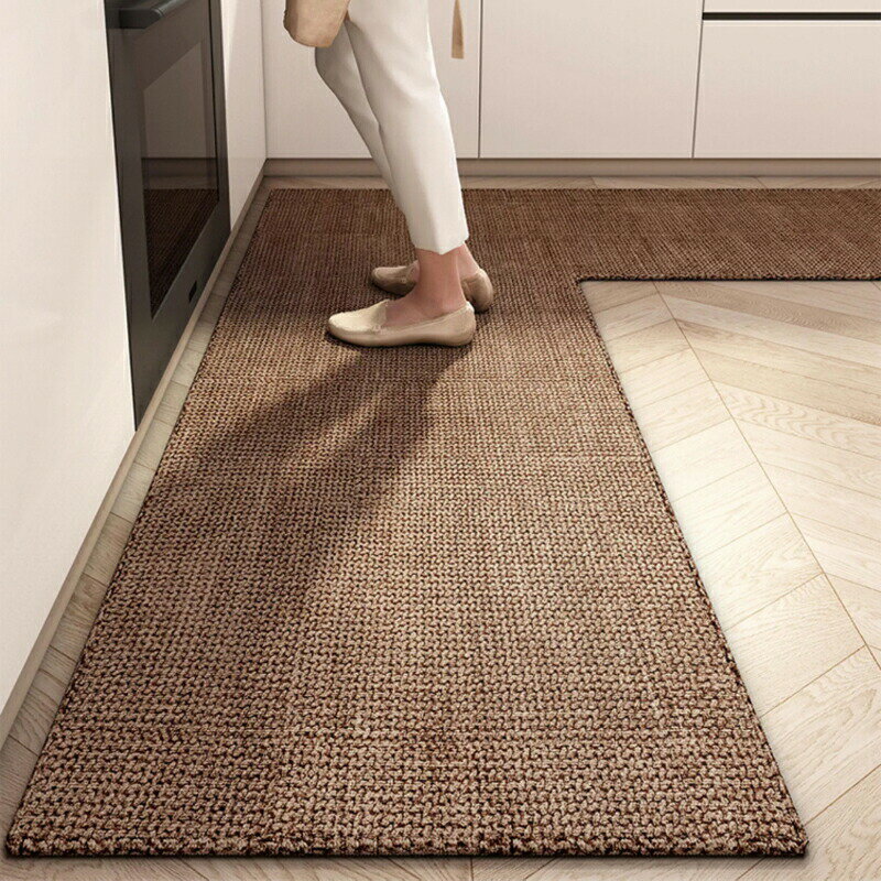 キッチンフロアマット 滑り止め コーナーOK 耐油 防水 洗えるカーペット 家庭用 ロングマット 汚れ防止 玄関 吸水性 フットマット 耐摩耗 住宅装飾 キッチンカーペット