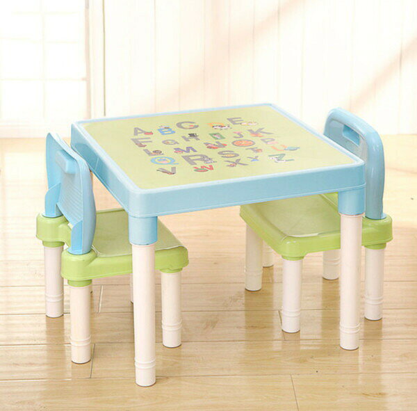 テーブル&チェアセット子供用テーブルチェアセット 机椅子セット 3歳から デスクセット 学習机 勉強机 幼児用 子供部屋 インテリア 組立式 [2]