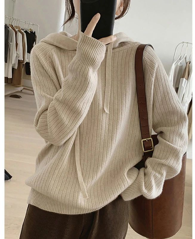 ニットパーカー ニットセーター レディース フードニット セーター トップス 秋冬 フード付き 長袖 きれいめ シンプル プルオーバー 無地 シルキータッチ リブニット 秋 冬 カジュアル ゆるニット 羽織 アウター おしゃれ 着回し 普段着 通勤 通学