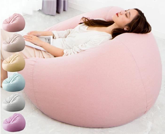 ビーズソファー ビーズ ソファー 1人用 クッション カバー 洗える 柔らかい もちもち マカロンカラー ピンク かわいい 背もたれクッション フロアクッション