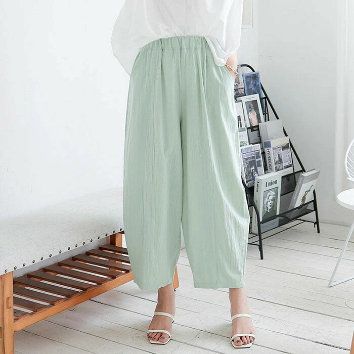サルエルパンツ レディース パンツ 綿麻 リネン ワイドパンツ 夏 ロングパンツ ガウチョパンツ リラックス 大きいサイズ きれいめ 薄手 ハイウエスト ウエストゴム 無地 着痩せ 体型カバー 涼しい ボトムス おしゃれ ゆったり カジュアル OL通勤 旅行 海 イージーパンツ