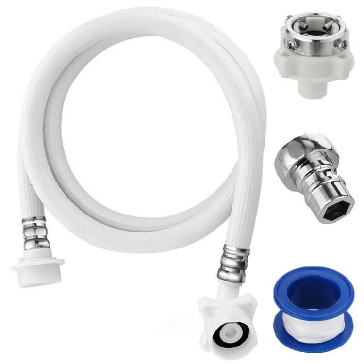 洗濯機給水ホース 0.6m 0.8m 1m 1.5m 2m 2.5m 3m 全自動用 自動洗濯機 洗濯機給水延長ホース 元口付き ..