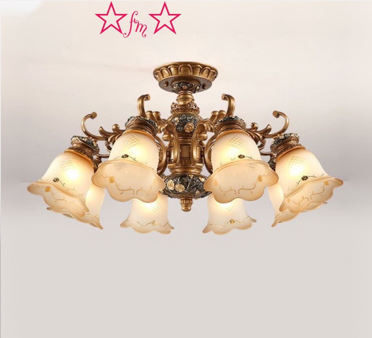Vaulted Ceiling - 高級ペンダントライト．洋風照明．シャンデリア．北欧デザイン シーリングライト不可 天井照明 6灯 電源直結タイプ