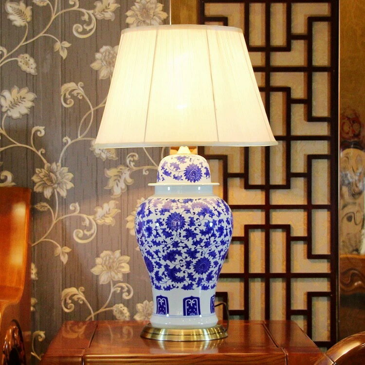 照明スタンドライト テーブルランプ デスクライト 卓上ステンド 高級陶器スタンド 高さ73cm