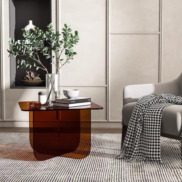 高級アクリルサイドテーブル コンソールテーブル玄関テーブル 花台 電話台