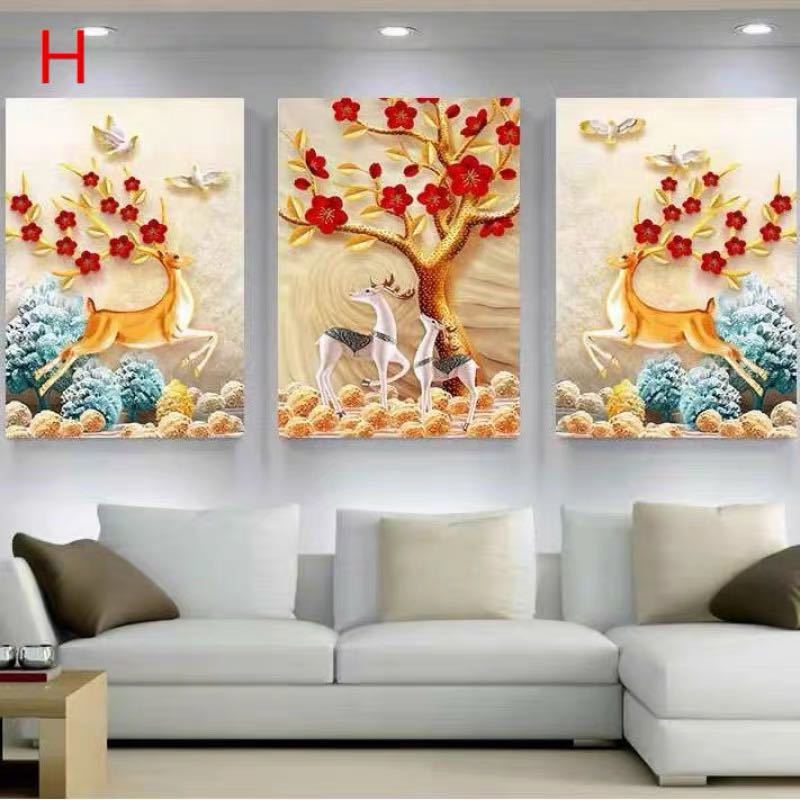 壁飾り 絵画プリント 壁画 キャンバスプリントポスター3枚 40x60 別サイズあり