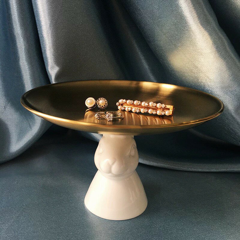 兎柄果物皿盛り皿お菓子皿、フルーツ...