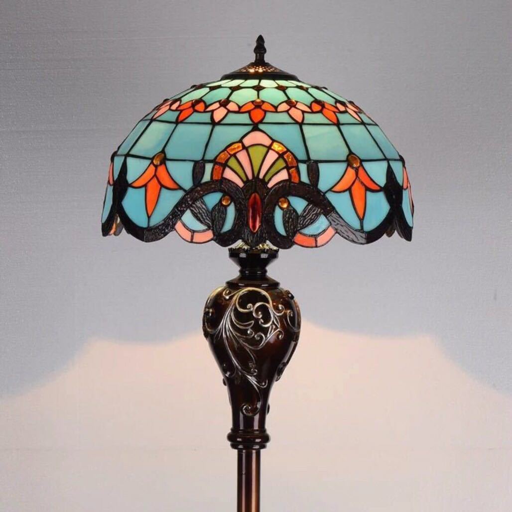 ステンドグラスフロアライト 間接照明 フロアスタンド 照明器具豪華ステンドグラスランプ ガラス工芸品