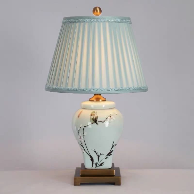 照明 ．ライ 卓上ステンド 高級陶器