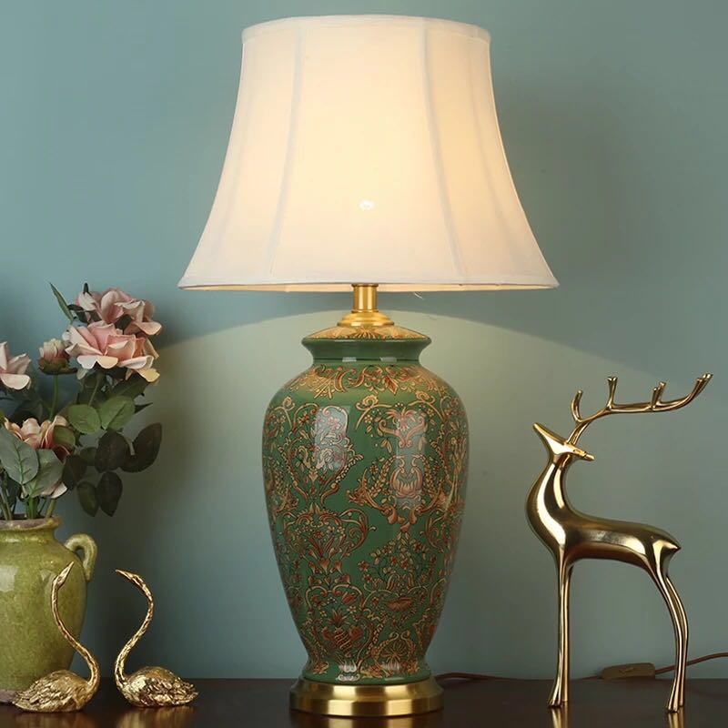 Orchid Lamps - 照明 ライ 卓上ステンド ．高級陶器