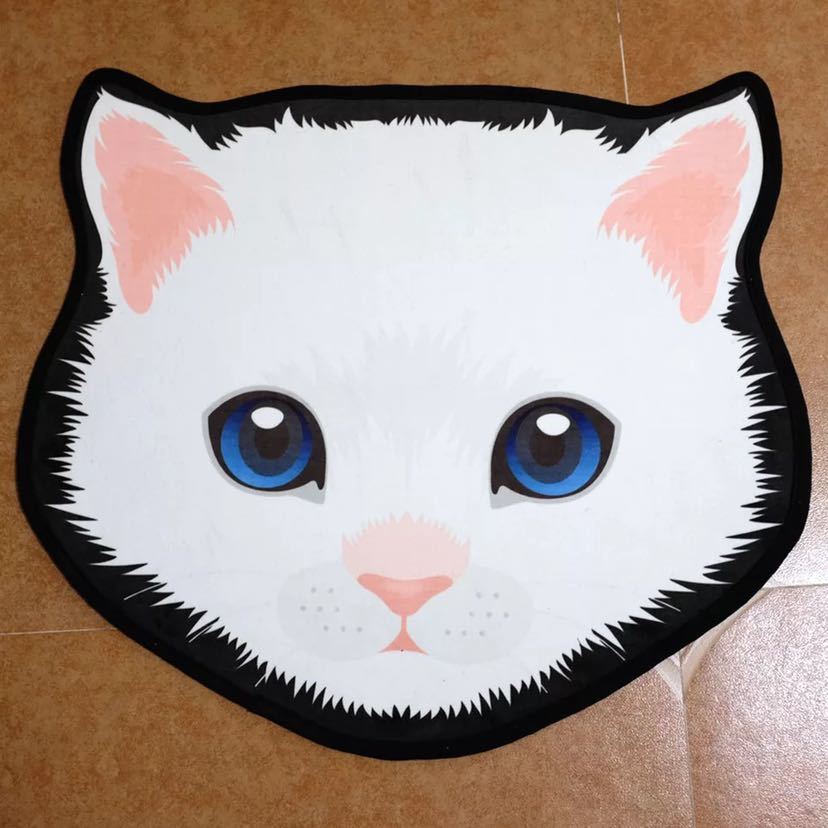 Mats - ラグマット リビングマット 玄関マット．カーペット．お風呂マット 猫柄60サイズ