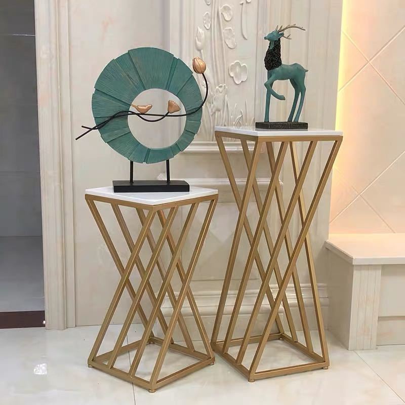 高級人造大理石コンソール 花台 玄関 北欧 植木置き 幅30cm 2点セッ(3.0)