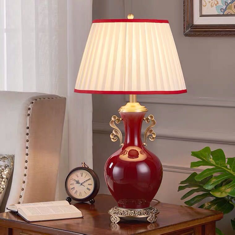 照明 ライ 卓上ステンド 高級陶器照明