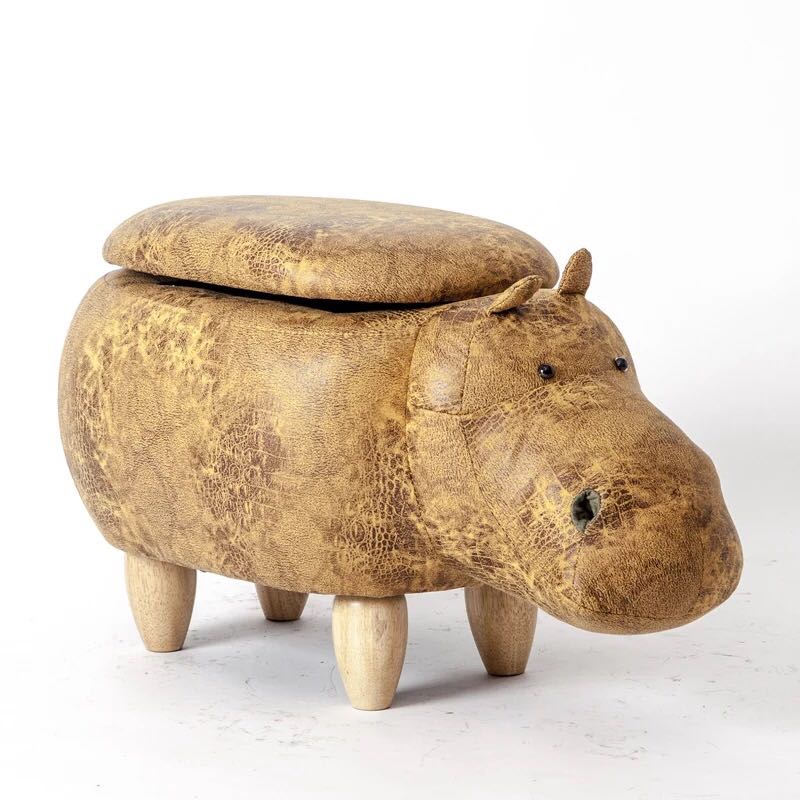 Stools - カバ? 動物型 アニマルス 収納付き