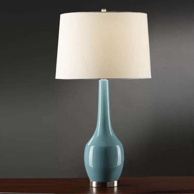 照明 卓上ステンド ．高級陶器スタンド